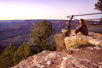 FLAA student contemplating Grand Canyon