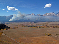 Grand Teton National Park, WY - Smoke from Fire