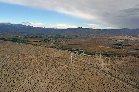Turbines in the San Gorgonio Pass Wind Farm