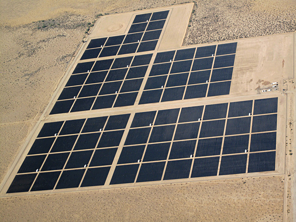 Privately-owned solar photovoltaic installation near Blythe, California