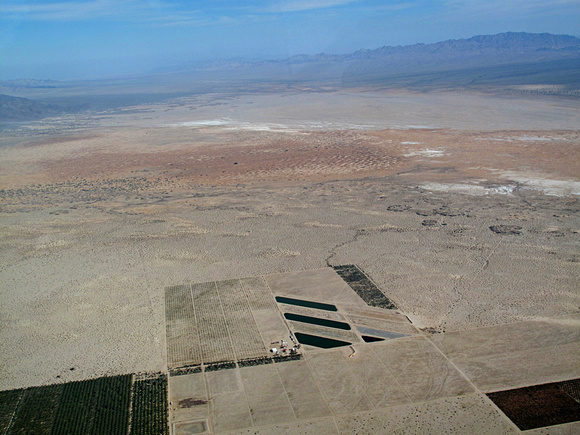 Intermixed private agricultural land and BLM lands proposed for solar energy zone, Coachella Valley, California