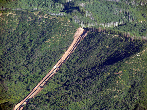 Bull Mountain Pipeline in Roadless area