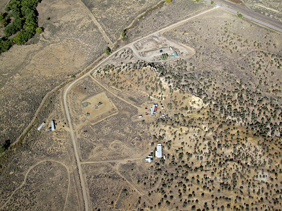 Gas Well Pads seen amongst ranch and housing: Farmington, NM