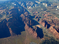 Red Mountain in the right, Snow Canyon State Park in center
