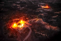 Flaring outside of Chaco Canyon, New Mexico