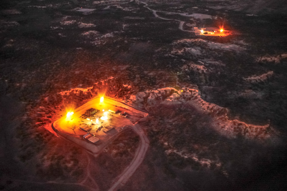 Flaring outside of Chaco Canyon, New Mexico