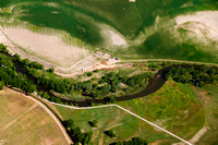 Site of the 7,500 gallon crude oil spill on the Cache La Poudre River