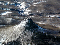 Haystack; Willow Creek Roadless on left, East Divide on right