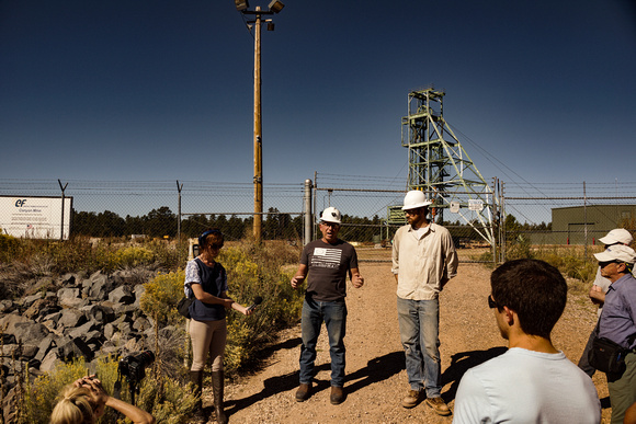 Engineers speaking with students at Canyon Uranium Mine