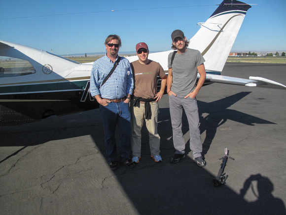 Eric Barker (Lewiston Tribune), Jonathan Oppenheimer (Idaho Conservation League) and Jonathan Kloberdanz (Ecoflight)