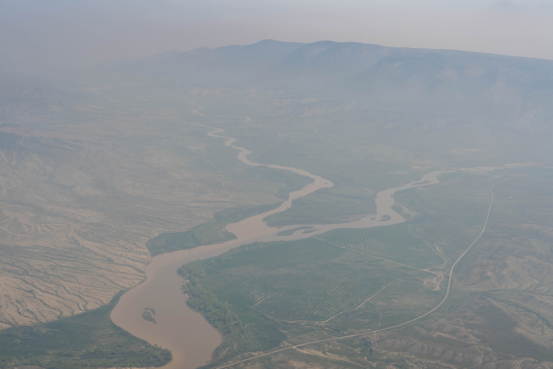 Yampa River in smoke-2