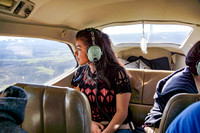 Monica Alvarado, AP Environmental Science  student from GSHS views the Roaring Fork watershed from an EcoFlight