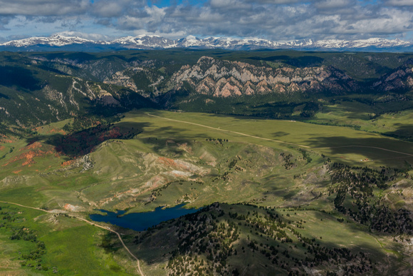 Patch Reservoir looking towards Bighorn National Forest and Cloud Peak Wilderness