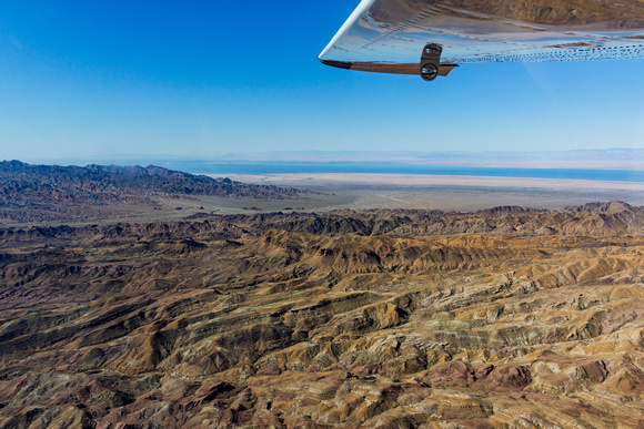 Orocopia Mountains and Salton Sea in distance