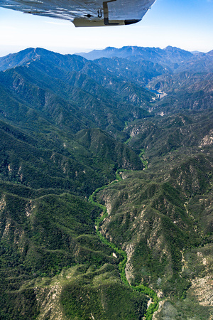 Cogswell Reservoir and Mount Wilson in distance in San Gabriel National Monument