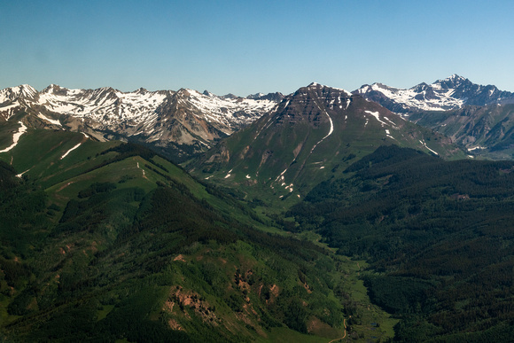 Teocalli Mountain in Maroon Bells Wilderness and Double Top SMA-2