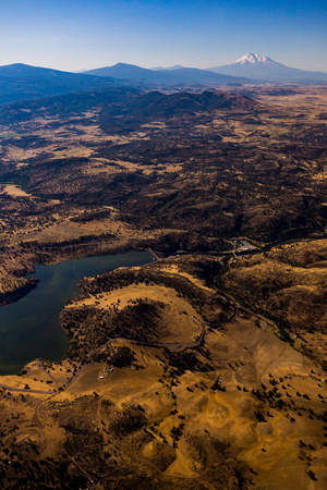 Iron Gate Reservoir and Mt Shasta in distance