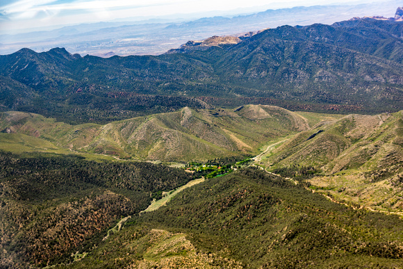 Lovell Canyon surrounded by La Madre Mountain Wilderness_