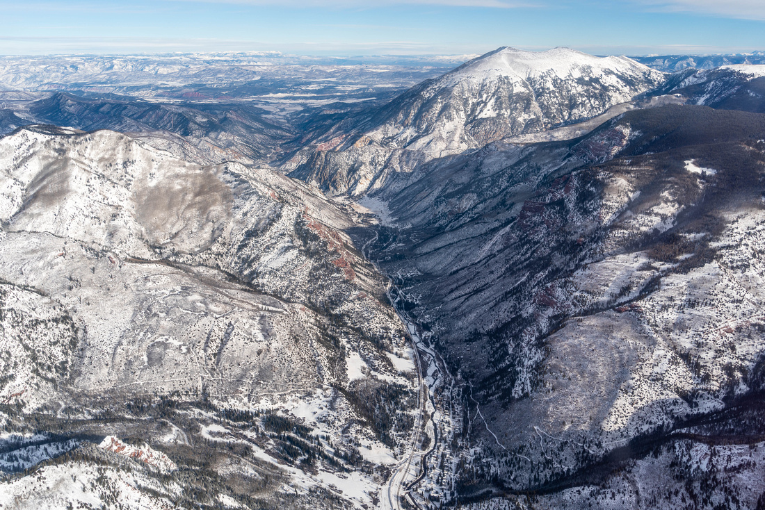 Winter Mt Soppris, Looking down Crystal Valley