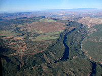 Smith Mesa in the center left and La Verkin Creek in the right