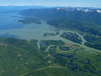 Clark Fork River emptying into Pend Oreille Lake